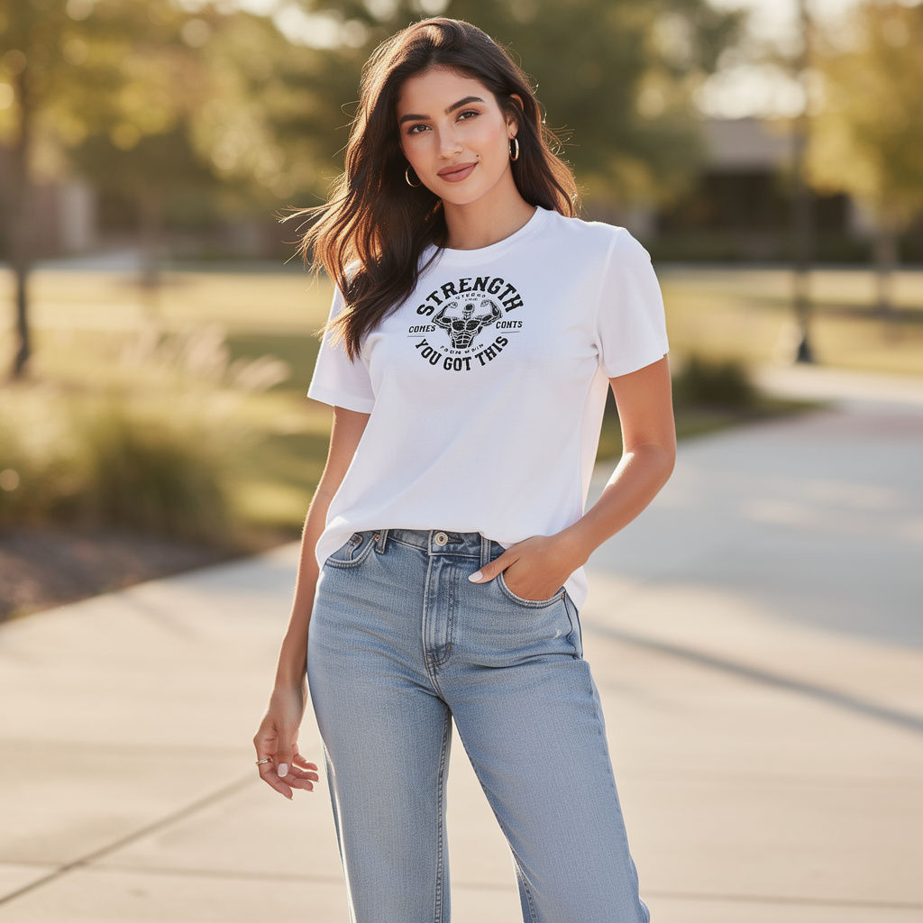 Strength ~ Ladies Essential Standard Shoulder T-Shirt