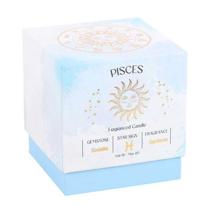 Thumbnail: Pisces Gardenia Gemstone Zodiac Candle