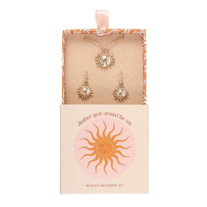 Thumbnail: Sun Earring and Necklace Set