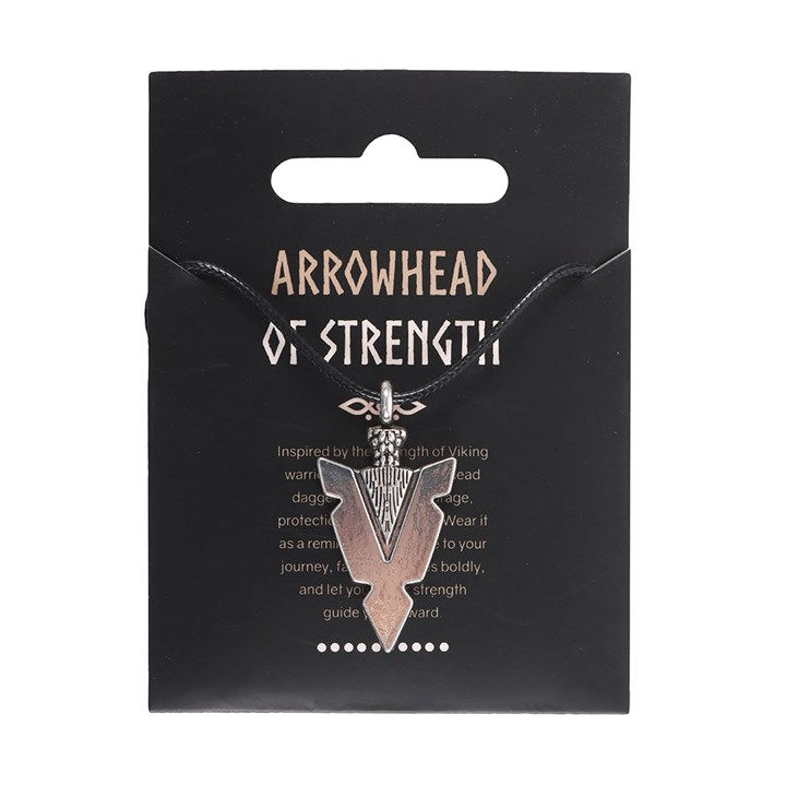 Thumbnail: Arrowhead of Strength Viking Cord Necklace