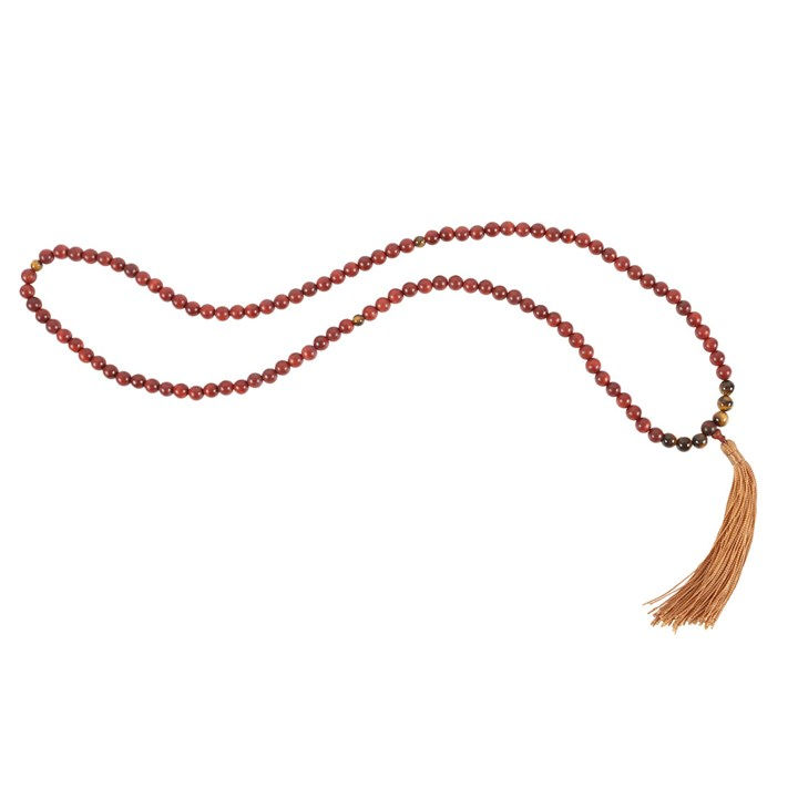 Thumbnail: Self Expression Rosewood & Tiger's Eye Mallah Necklace