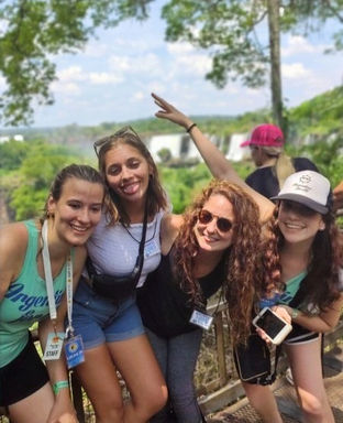 friends on trip to iguazu