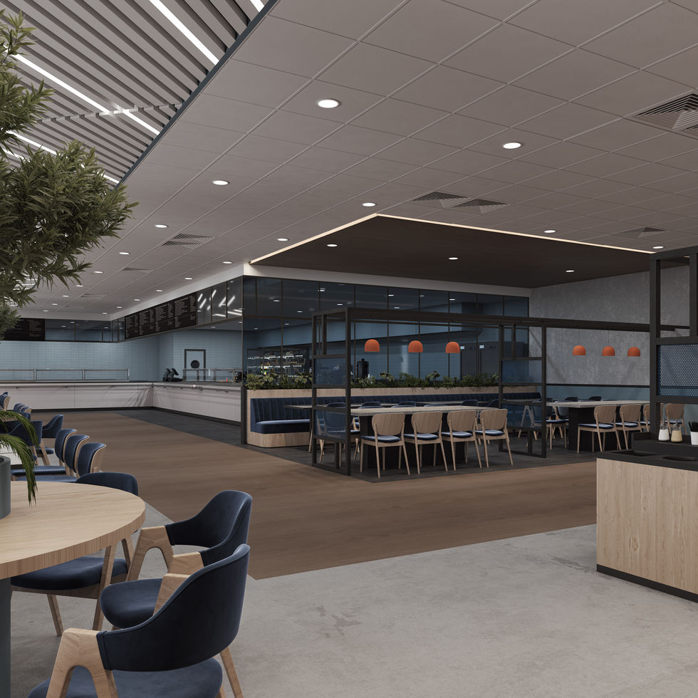 Yeditepe Üniversitesi Sosyal Tesisler Tasarımı Restoran Teras Cafe 