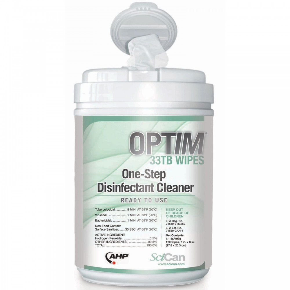 Optim 33TB Disinfectant Wipes With Aloe Can/160 (Sci Can)