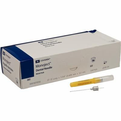 Monoject Needles 27G Short 1" Metal Hub #401 Box/100