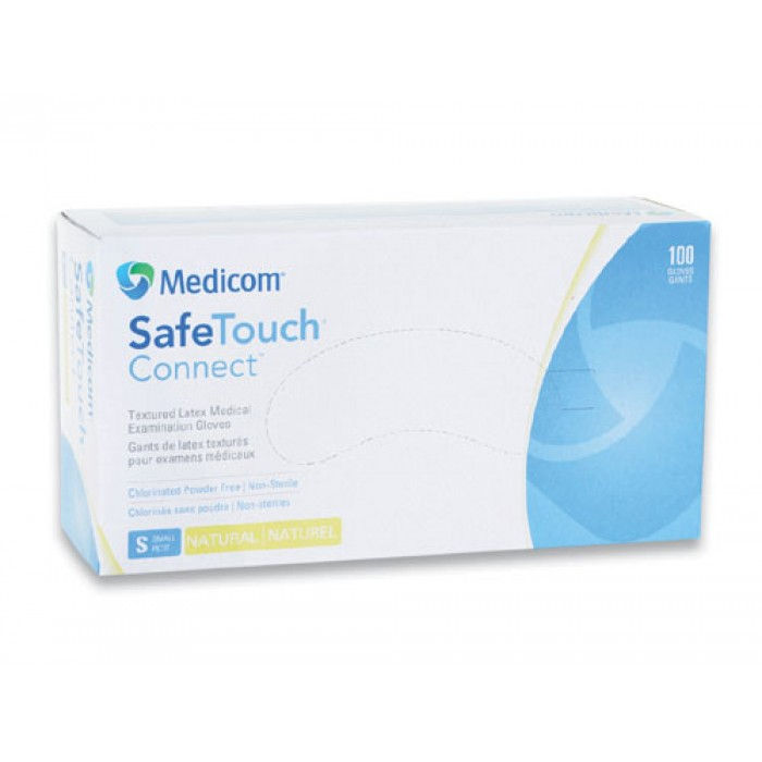 Safetouch Connect Latex Powder Free Gloves Small #1124B Box/100 (Medicom)