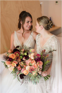 Mass MoCA wedding, September wedding flowers, LGBTQ+ wedding flowers, Lesbian wedding flowers, Tricia McCormack Photography