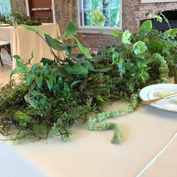Mass MoCA Enchanted forest wedding flower installation, industrial wedding, Berkshire wedding flowers, green wedding flowers
