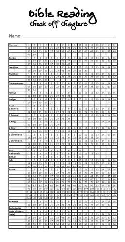 Chapter Check Off Bible Reading Check Off Chapters | Discipleship Group
