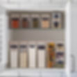 Kitchen storage organization use plastic case. Placing and sorting food products into pp b
