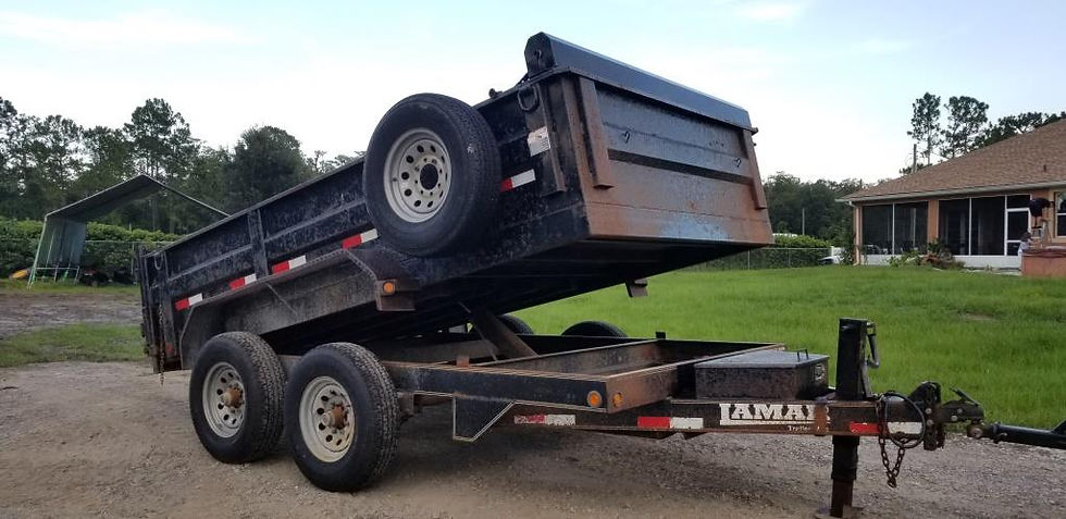 Thumbnail: 2014 Dump Trailer Lamar 7x12 14,000 lb. Capacity