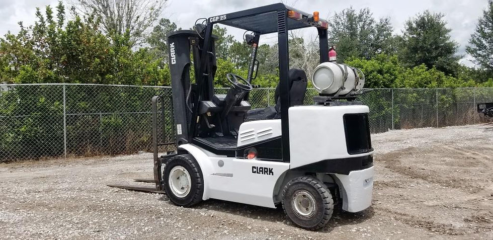 Thumbnail: Clark Forklift CGP25 Pneumatic, 3 Stages, Side Shift, 5,500 lb Cap.