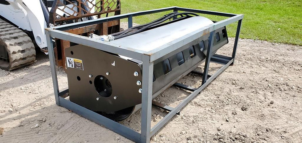 Thumbnail: Skid Steer Compactor Roller Attachment Vibratory