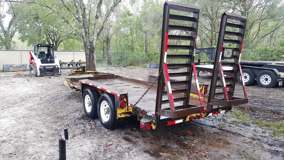 Thumbnail: Custom Made Equipment Trailer Steel Floor 16,000 lb. Capacity
