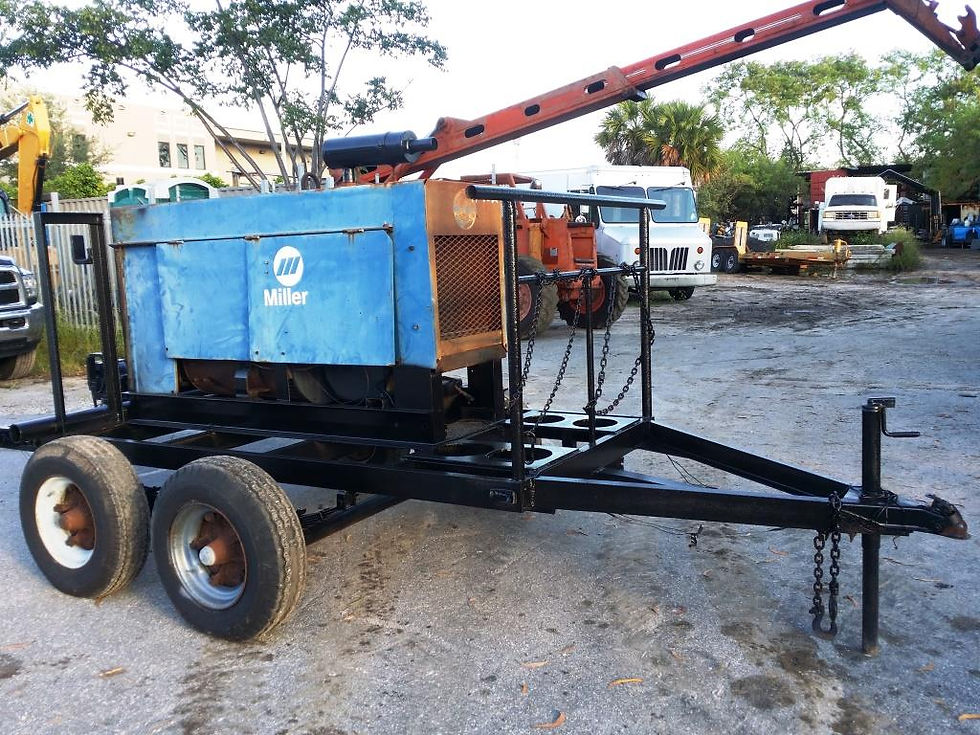 Thumbnail: Big Blue Miller Welder Trailer Mounted