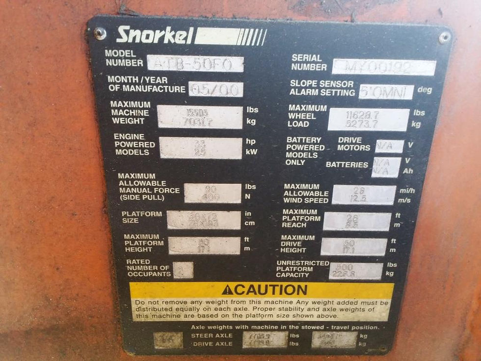 Thumbnail: 2000 Snorkel ATB 50 Boom Lift 4x4