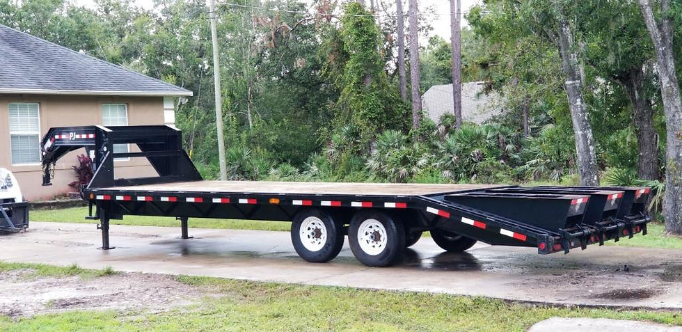 Thumbnail: 2010 PJ Equipment Trailer, Gooseneck, Deck Over 14,000 lb Capacity
