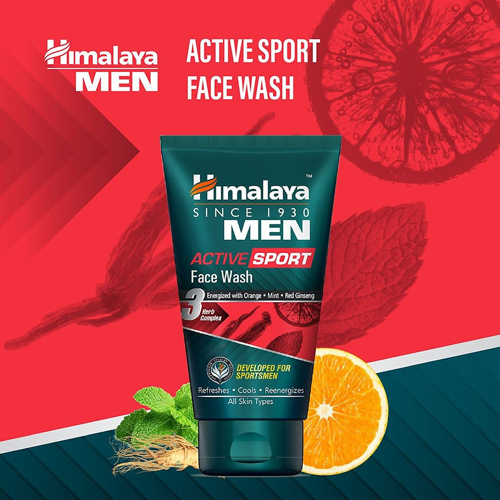 Himalaya Men Active Sport Face Wash 100ml + 50ml Free