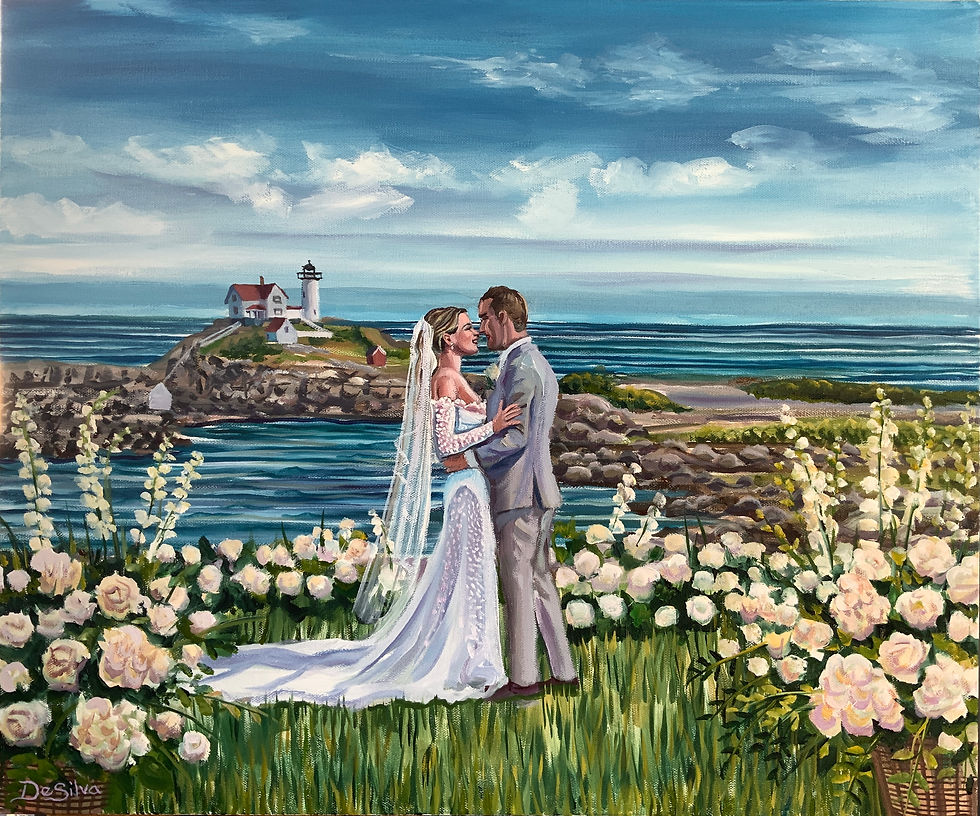 Live Wedding Painting by Mark