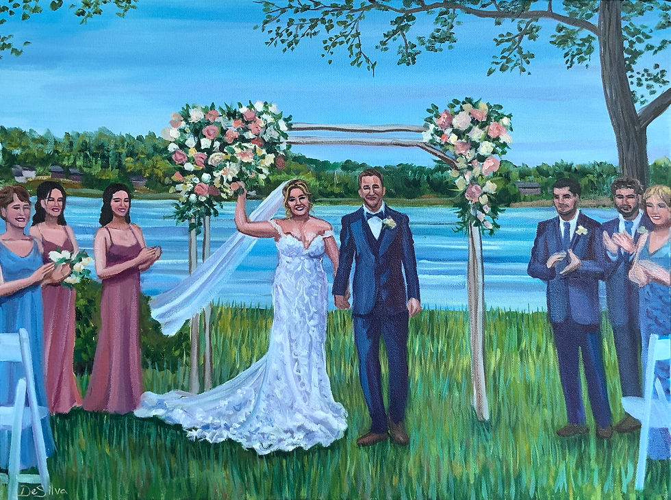 Live Wedding Painting by Mark