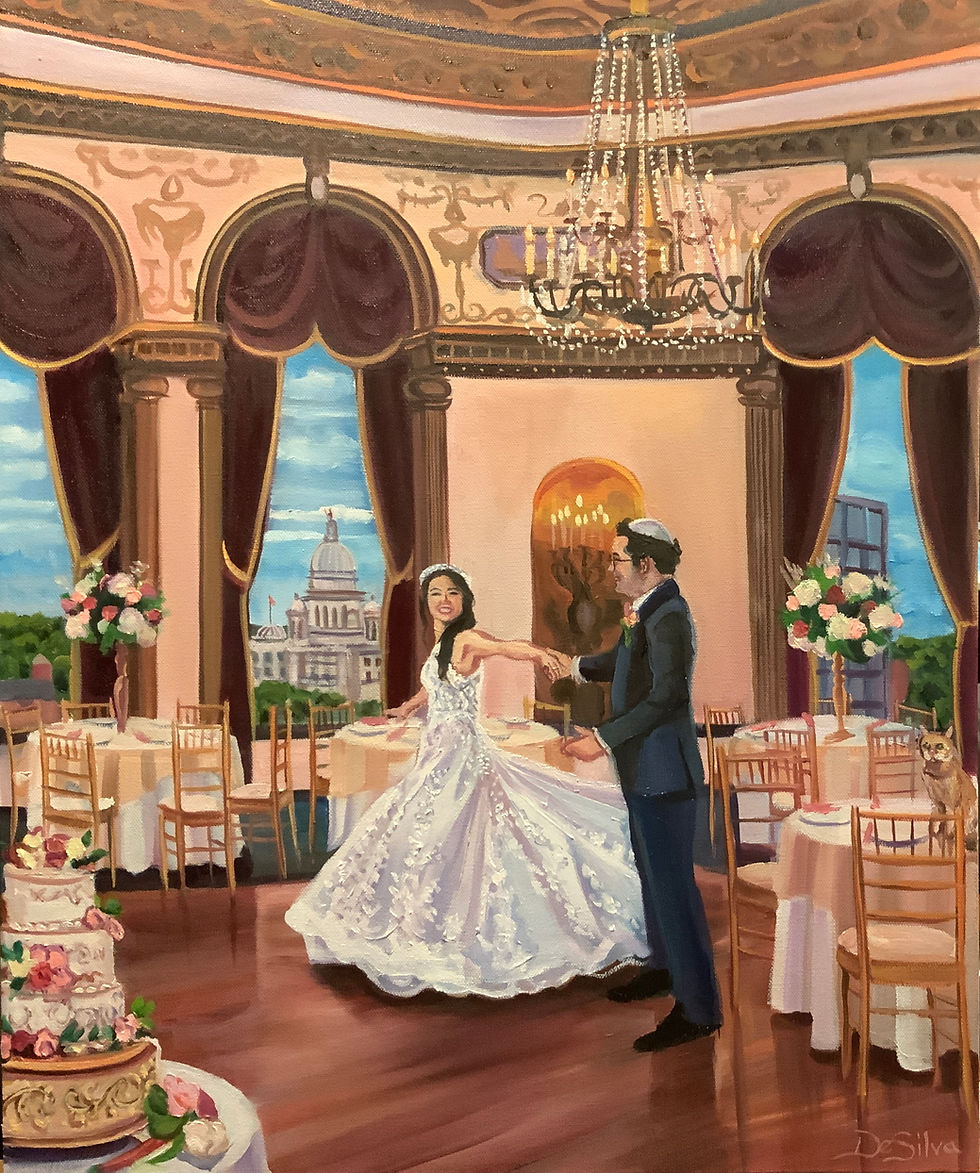 Graduate Providence, Providence, RI — Live Wedding Painting by Mark DeSilva, Oil on Canvas