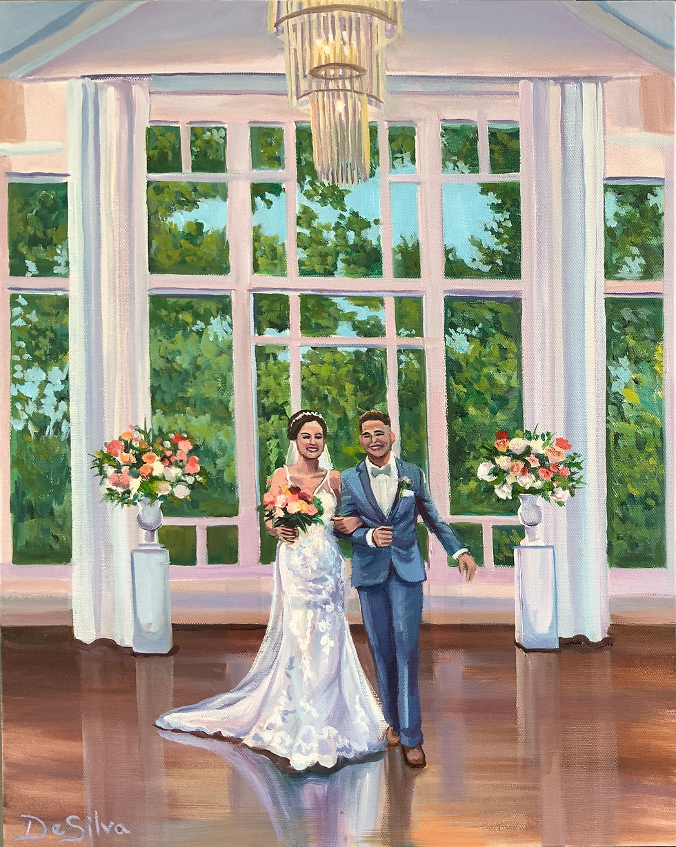 Live Wedding Painting by Mark