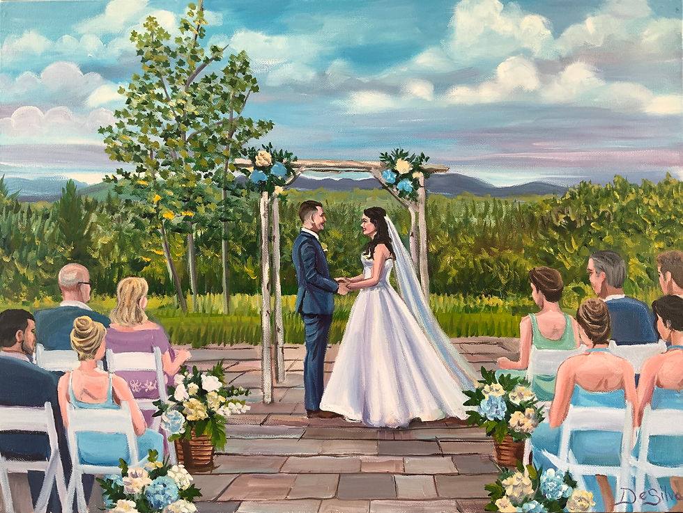 Live Wedding Painting by Mark