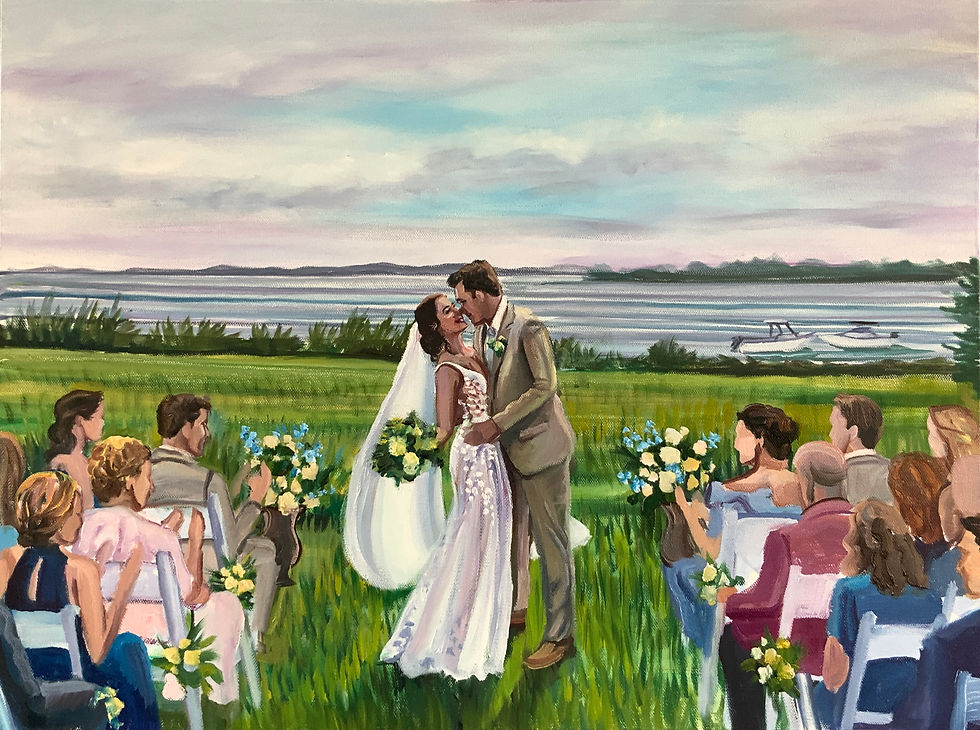Live Wedding Painting by Mark