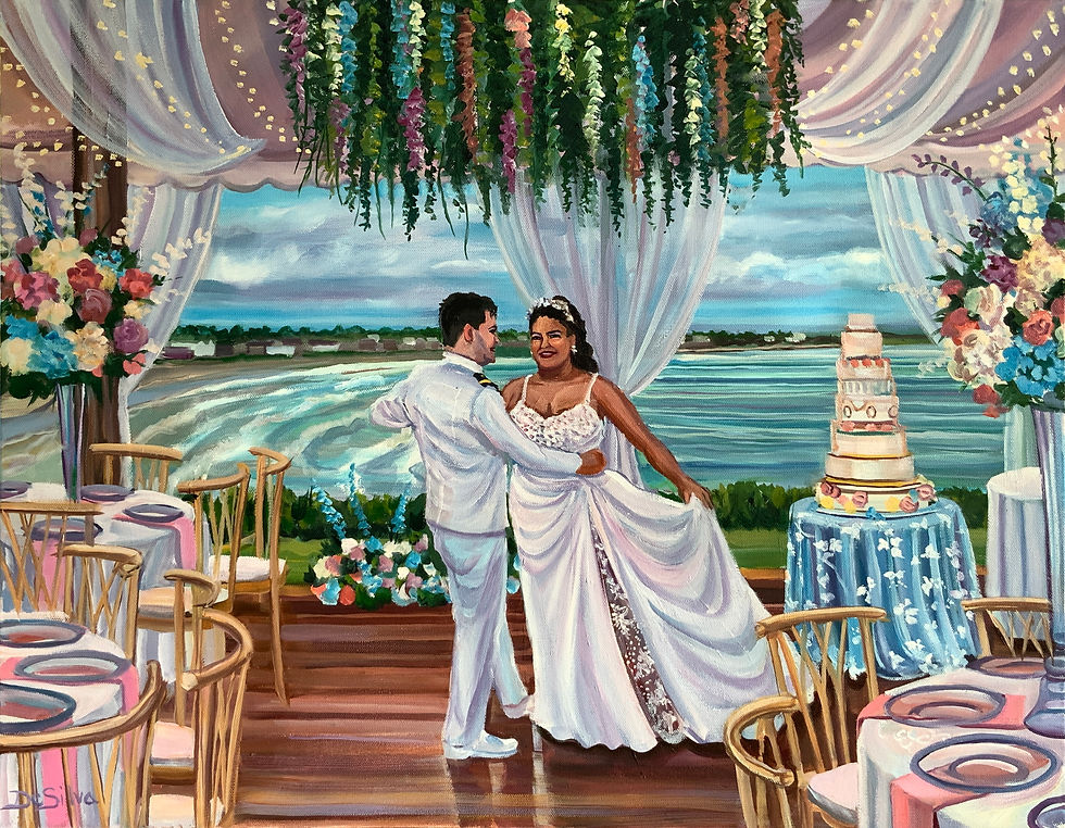 Live Wedding Painting by Mark