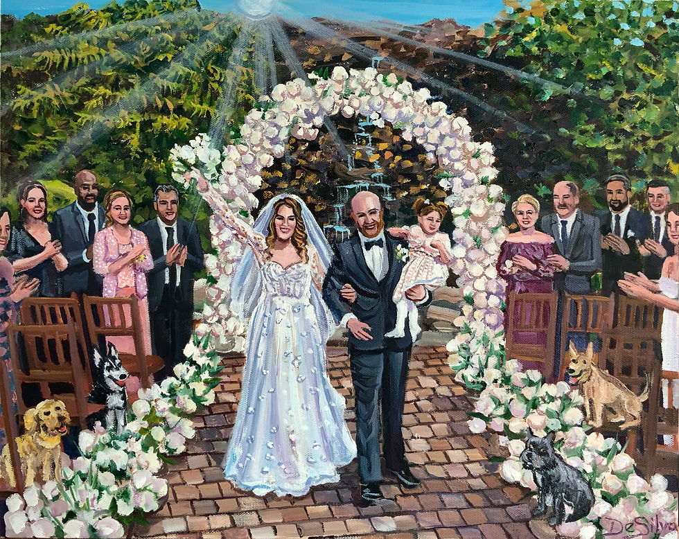 Live Wedding Painting by Mark