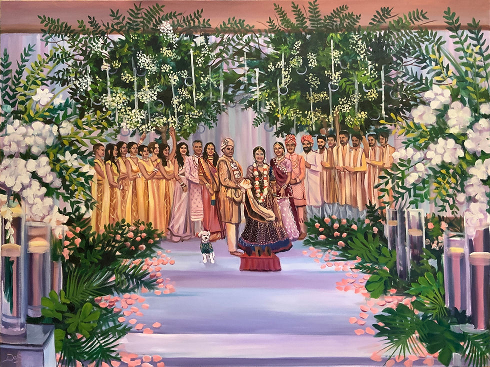 Live Wedding Painting by Mark