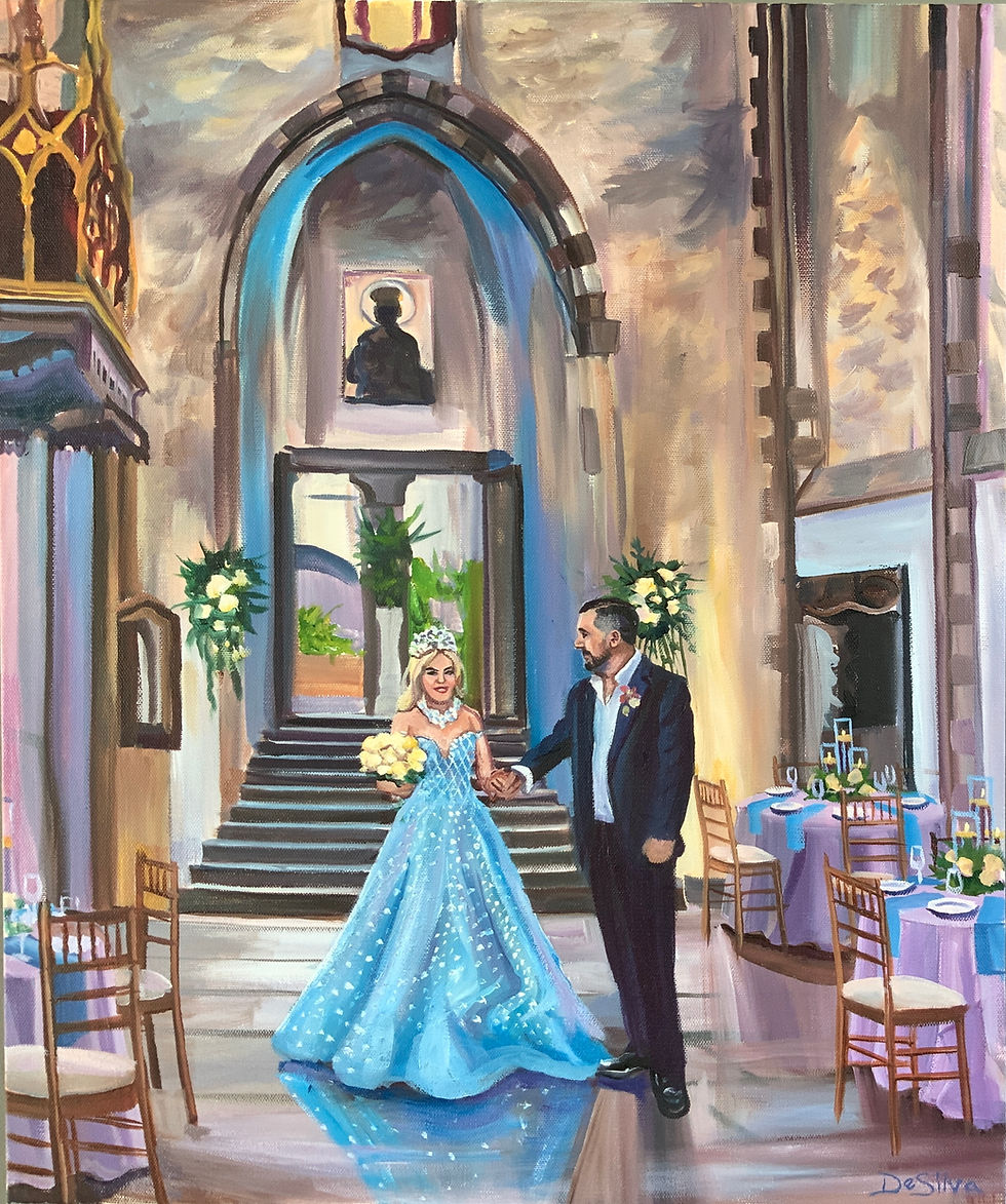 Live Wedding Painting by Mark