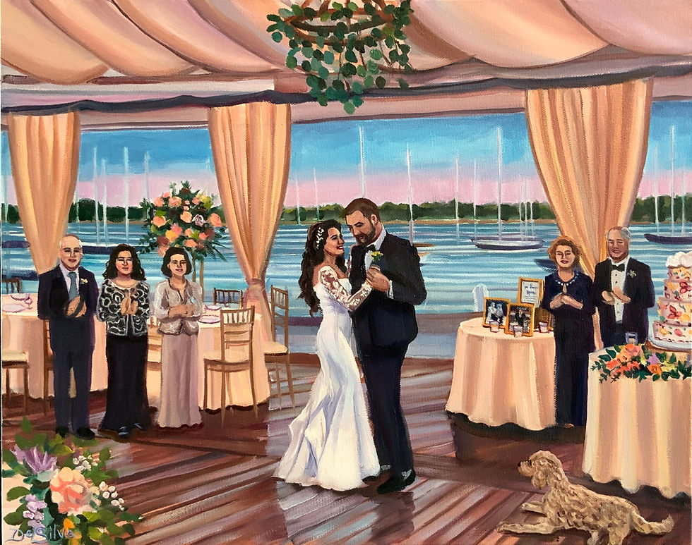 Live Wedding Painting by Mark