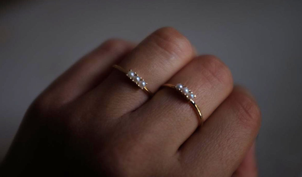 Miniatura: Anillo tres perlas