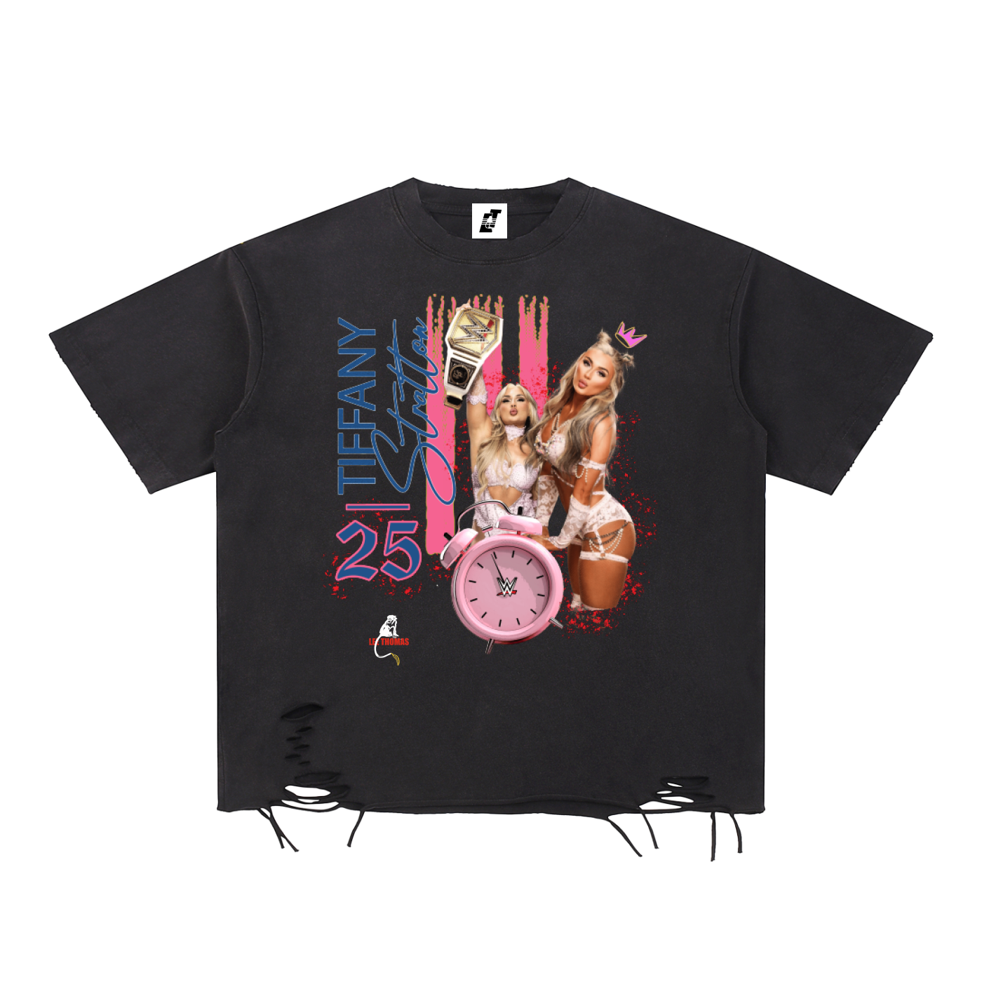 Lee Thomas / WWE Tiffany Stratton Tee “Distressed Bottom”