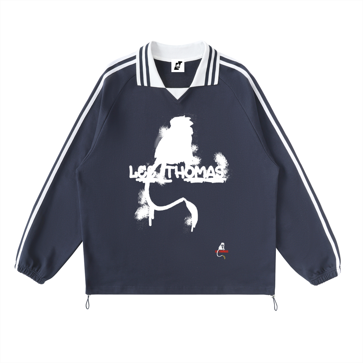 Lee Thomas Logo Lapel Collar Sweatshirt