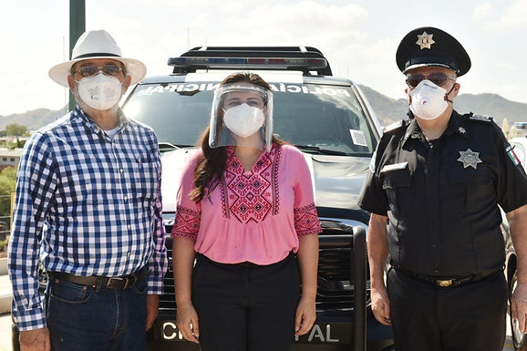 Entrega alcaldesa Celida López nuevas patrullas a la Policía Preventiva y Tránsito Municipal de HMO