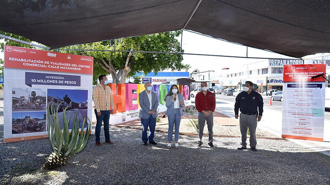 Entrega Celida López rehabilitación de la calle Matamoros y anuncia nuevas obras para el Centro de H