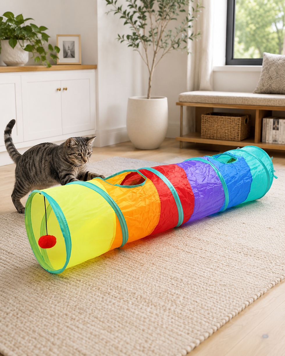 Miniatura: Tunnel per gatti pieghevole