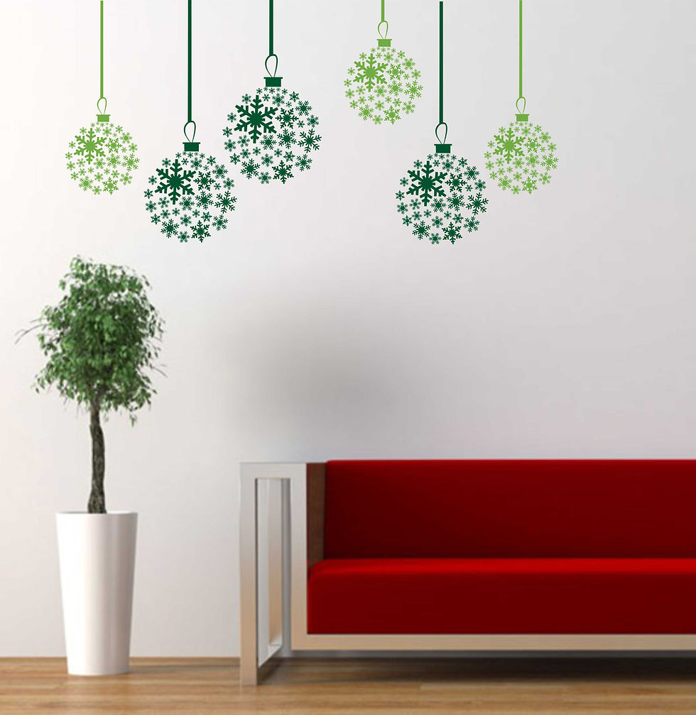 Thumbnail: Christmas Bulbs - Window and Wall Decals (large)