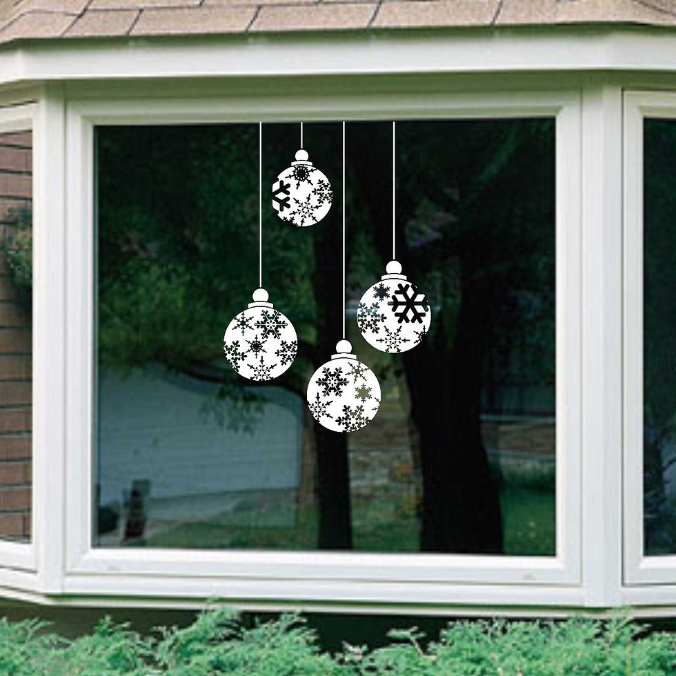 Thumbnail: Christmas Bulbs - Window and Wall Decals
