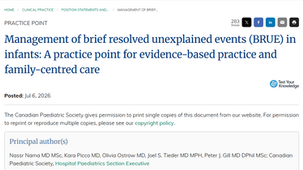 New CPS Practice Point on BRUE: Advancing Evidence-Based, Family-Centred Care
