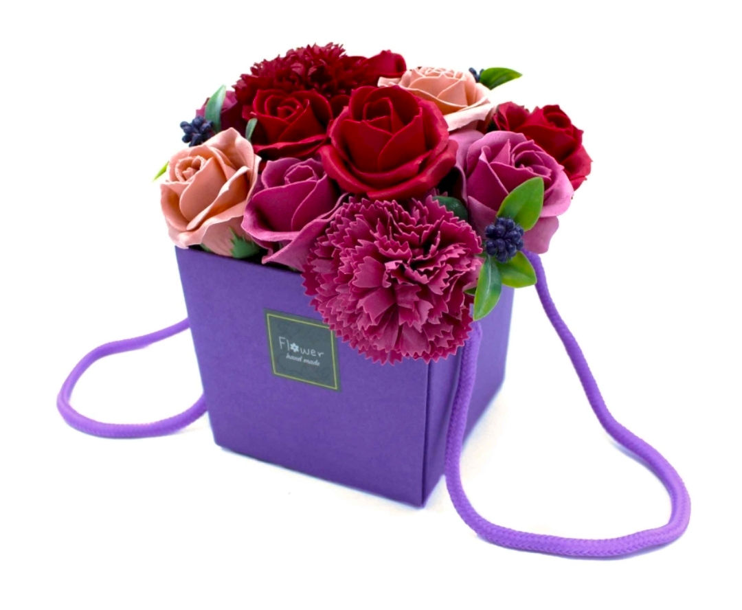 Purple Flower Garden soap flowers