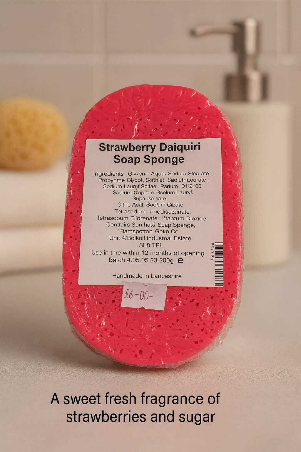 Strawberry Daiquiri soap sponge
