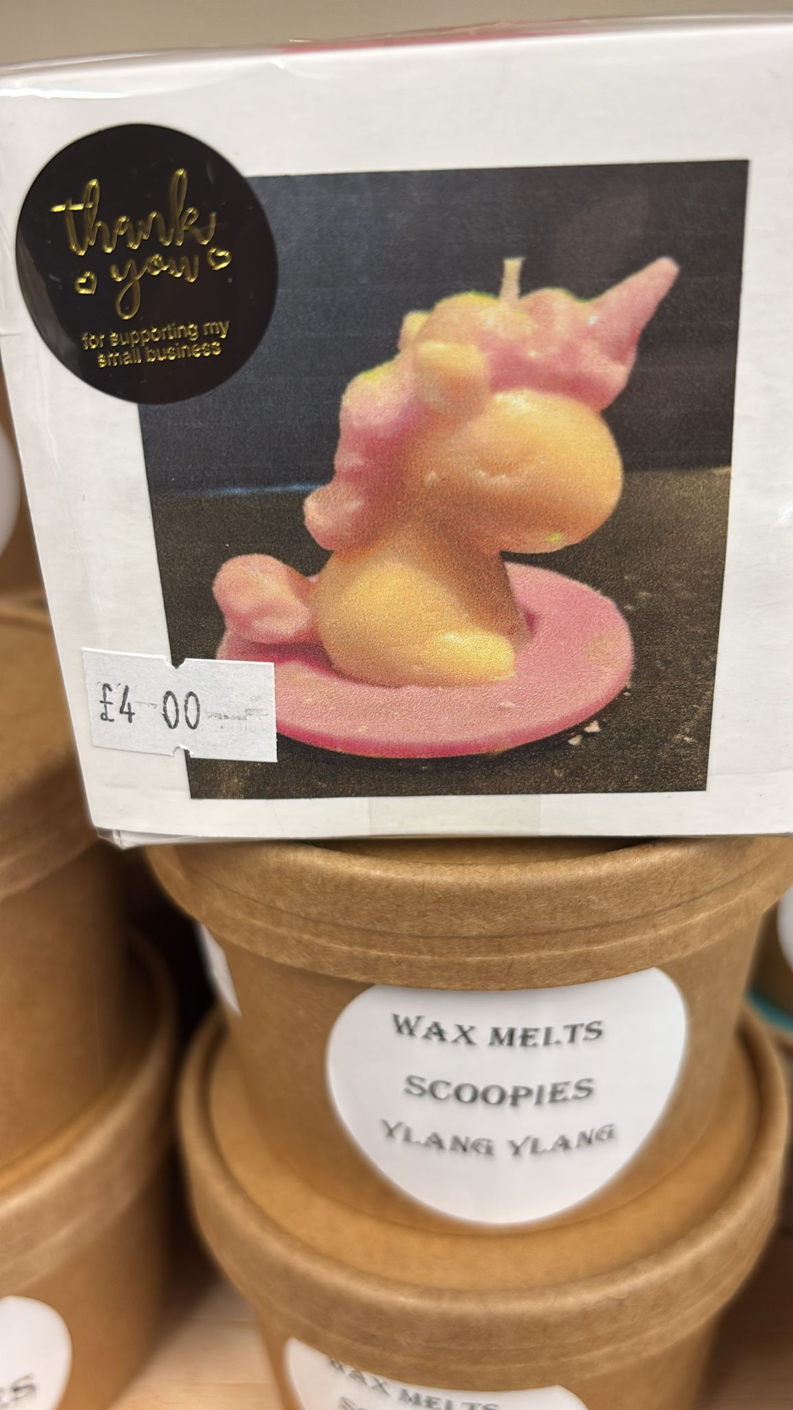 Small unicorn animal candle