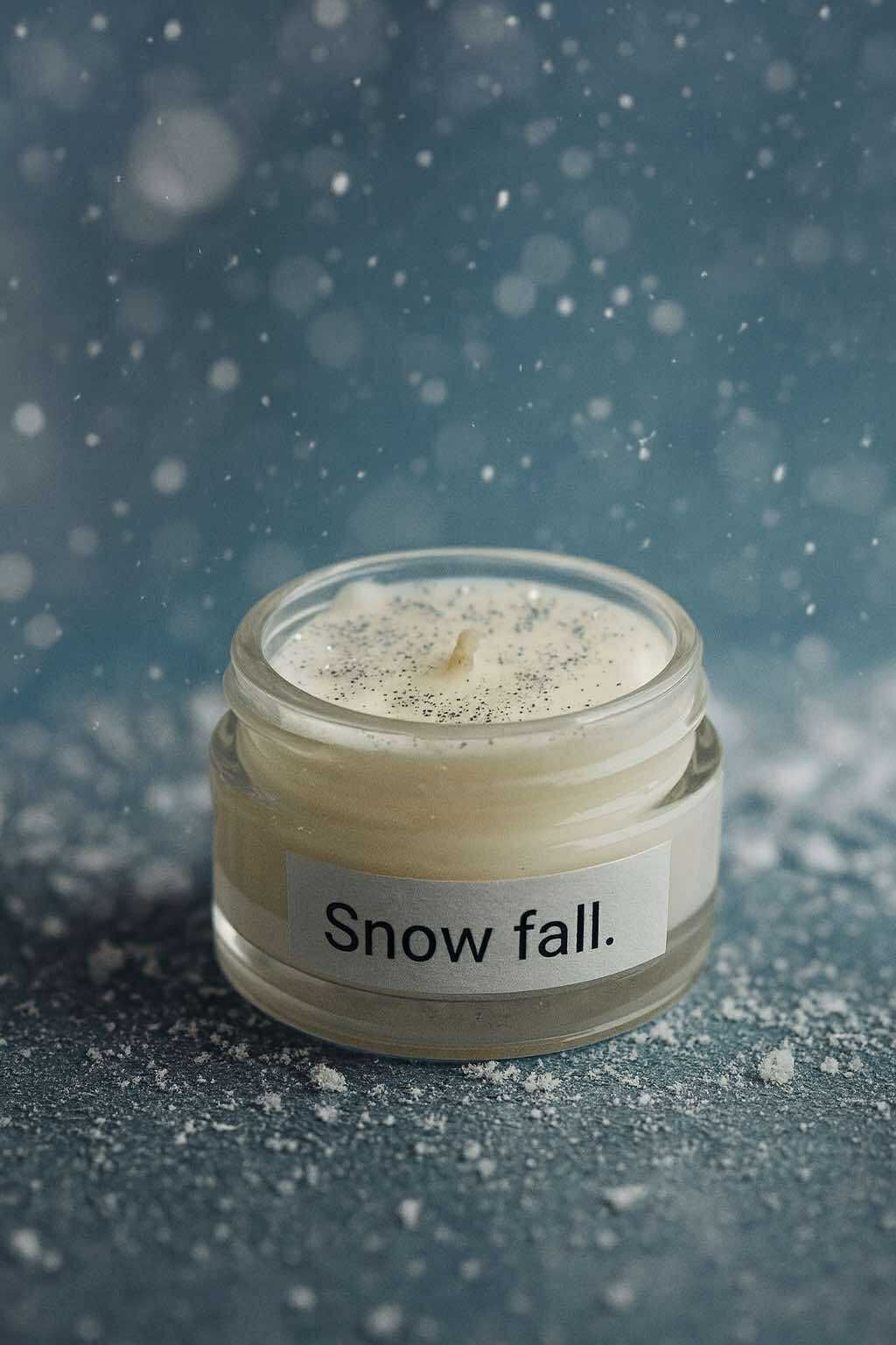 Snow Fall Glass fragranced candle