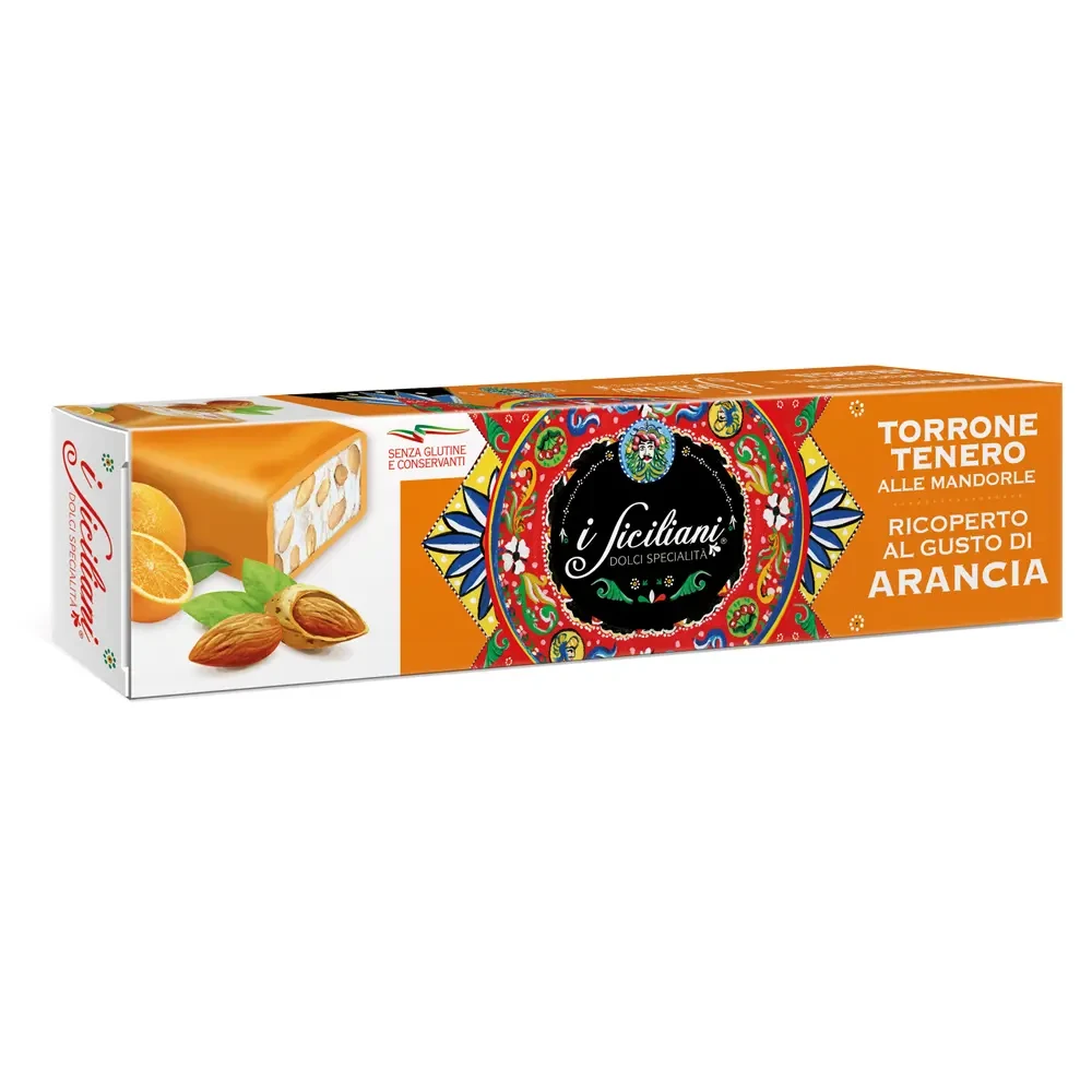 Torrone tenero alle mandorle al gusto di aranci 150g