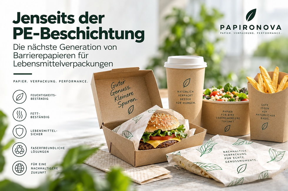 Jenseits der PE-Beschichtung: Die nächste Generation von Barrierepapieren für Lebensmittelverpackungen