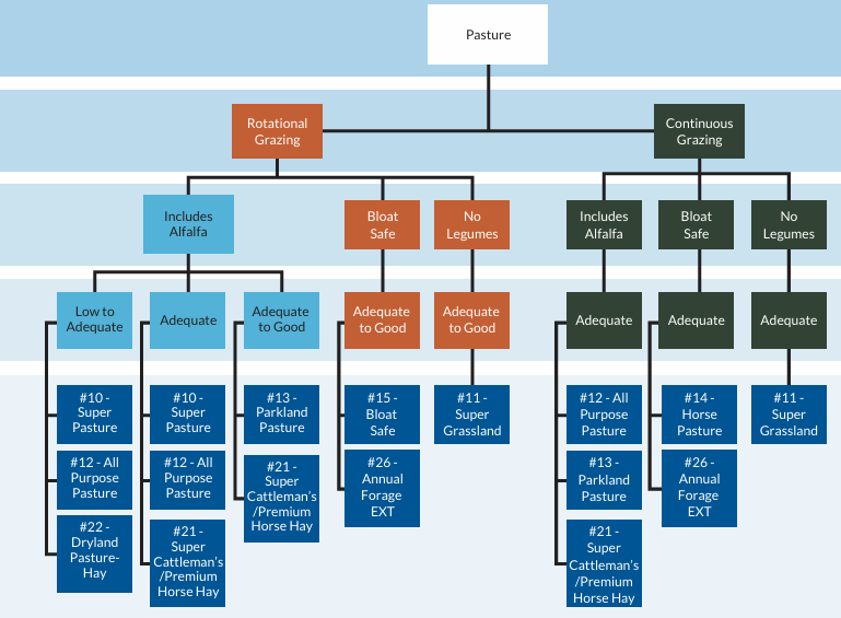 Pasture forage blend decision tree