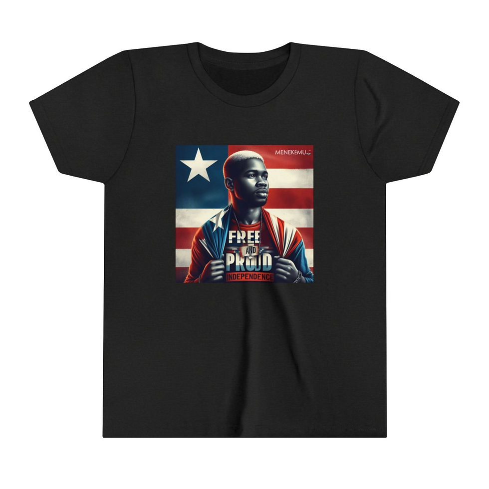 Thumbnail: Free and Proud: Liberian Independence Youth Short Sleeve Tee
